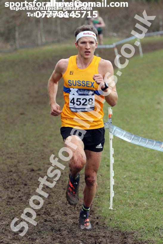 Senior men, 2020 British Athletics Inter Counties Cross Country Champs., Prestwold Hall, Loughborough. Photo: David T. Hewitson/Sports for All Pics